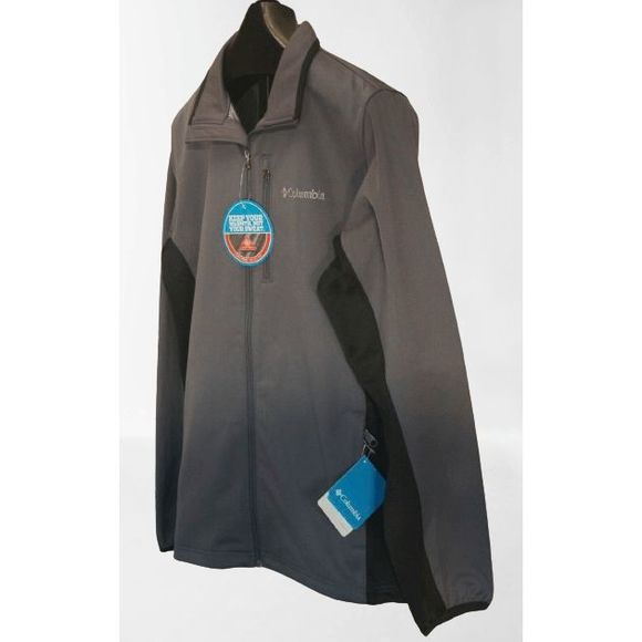 📦 NEW Mens Large COLUMBIA Comin' In Hot Full Zip Jacket Sweatshirt Black AM1538 - Picture 2 of 5